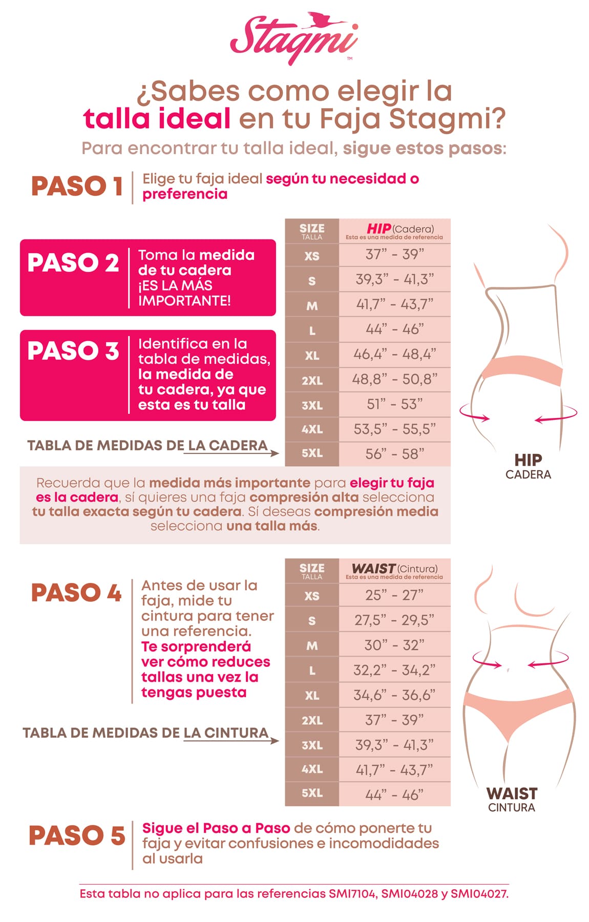 Guía de tallas y características de la Faja Ultrainvisible SMI7086 - La Provocativa. Encuentra tu talla ideal para un ajuste perfecto