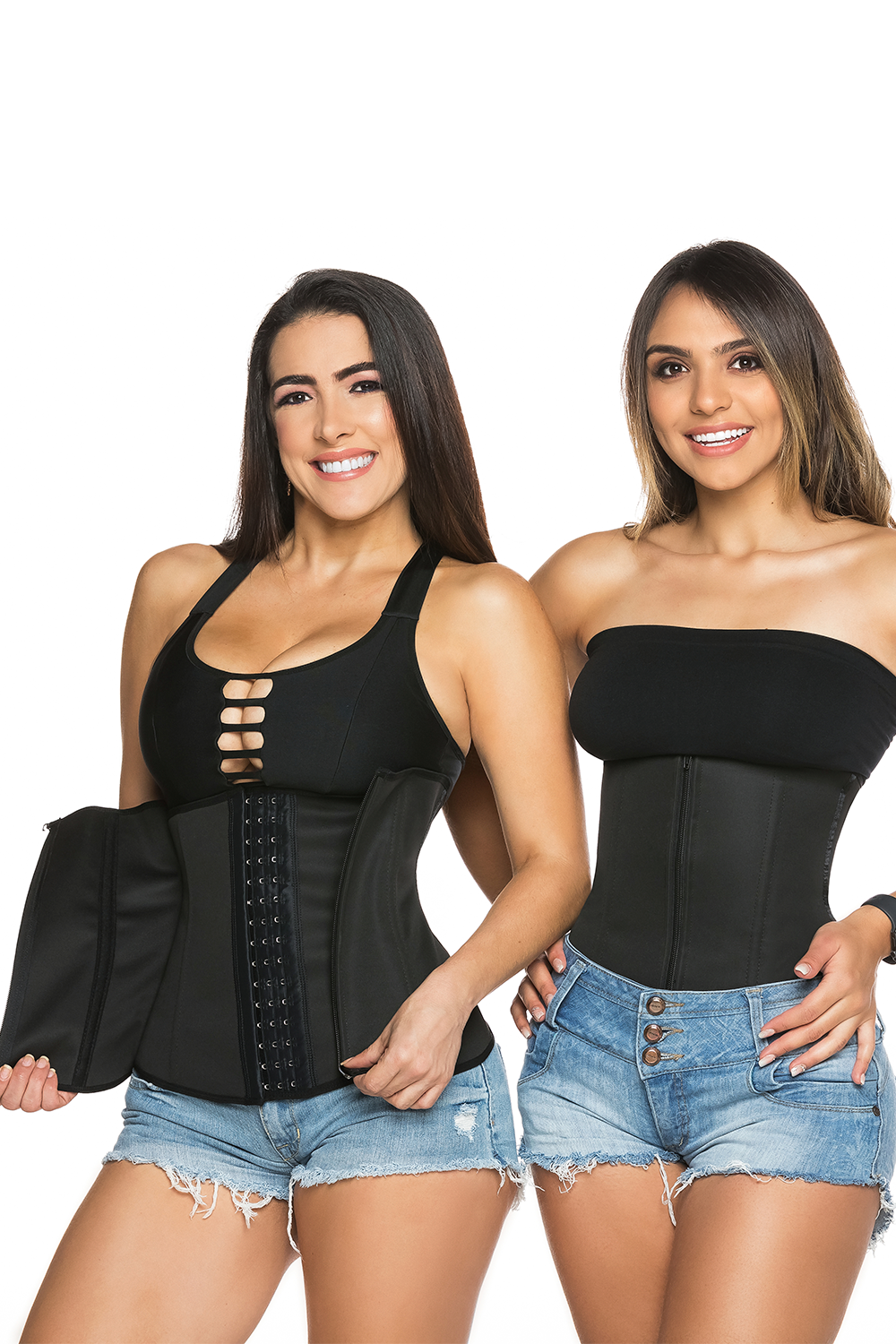 Latex Corset Girdle Body Shaper Waist Training Black SMI2022